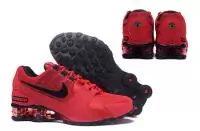 nike leather shox nz prm qs big red black